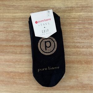 Pure Barre Gold Glitter Sticky Socks